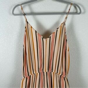 Roxy Striped V-Neck Jumpsuit
